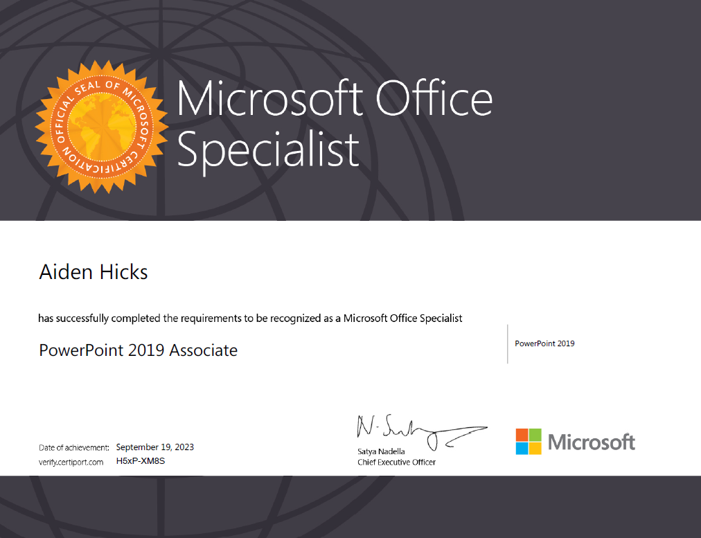 Microsoft PowerPoint Certification